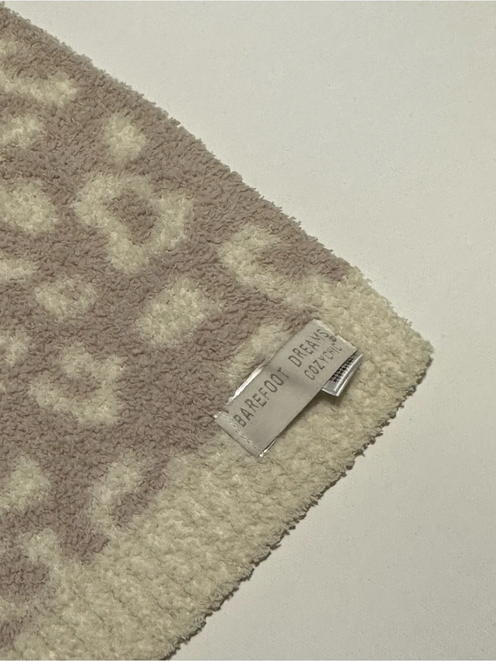 Barefoot Dreams Leopard Print Throw in Cream and Taupe